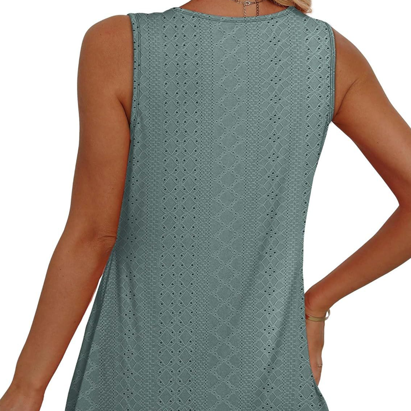 Anna | Casual mouwloze top voor dames met V-hals, volant en bloemenprint