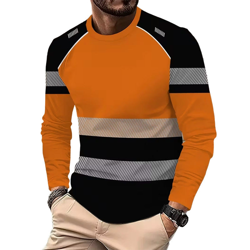 Edo | Sportieve heren-longsleeve – vochtafvoerend, met subtiele print, voor actieve dagen