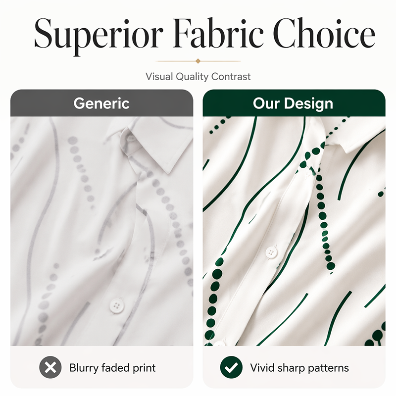 Fena™ | Damesshirtjurk met lange mouwen en print, casual, elegante midi-jurk met knopen