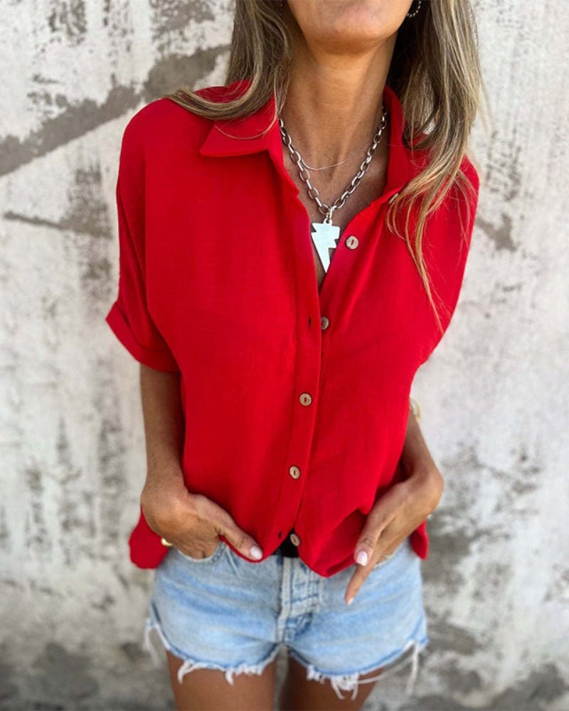 Velora™ | Casual Button-Up Shirt
