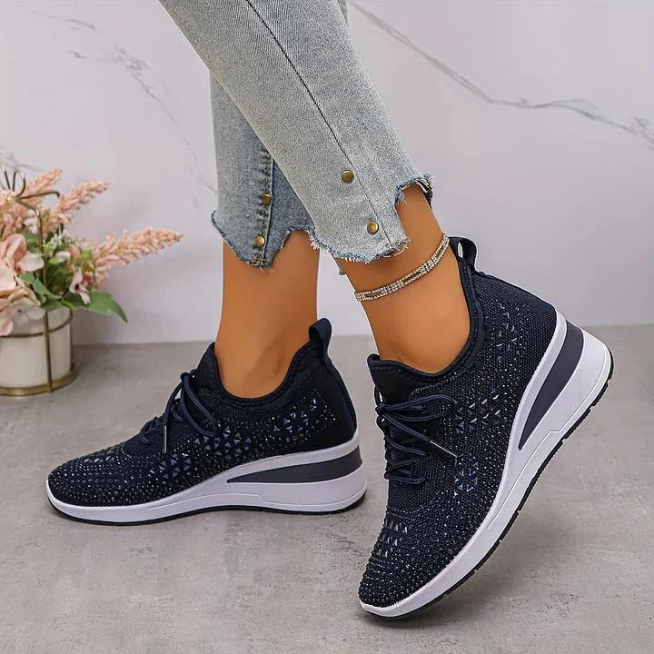 Violetta | Orthopedische sneakers met glinsterende steentjes