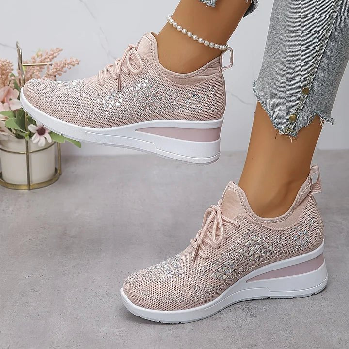 Violetta | Orthopedische sneakers met glinsterende steentjes