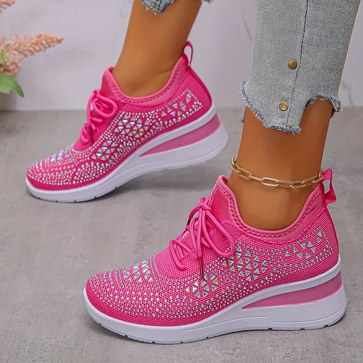 Violetta | Orthopedische sneakers met glinsterende steentjes