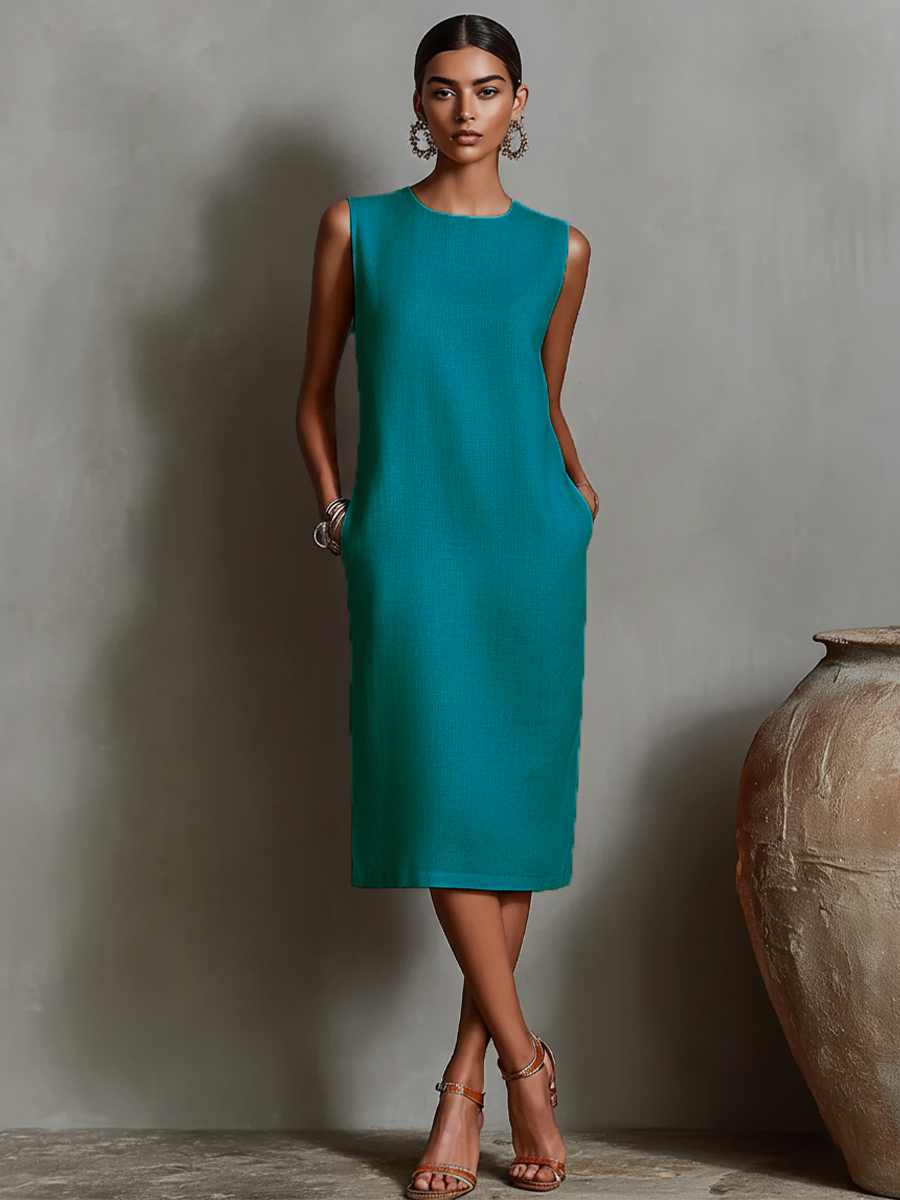 Maureen™ | Midi-jurk met zakken